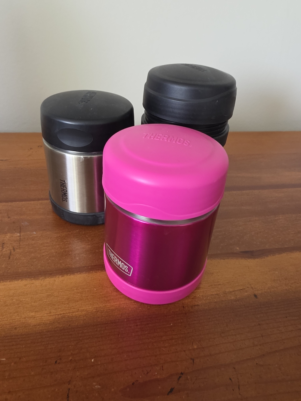 Thermos Hot Pink Stainless Steel Food Jar with Matching Lid